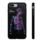 Neon Anatomical Skeleton Phone Case | Internal Displacement Art