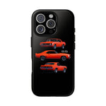 1969 Camaro SS Orange Triple View Muscle Car Tough Phone Case