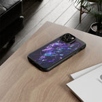 Holographic Wolf Phone Case, Fractured Prism Iridescent Cover