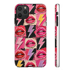 Pop Art Lips and Lightning Bolt Phone Case