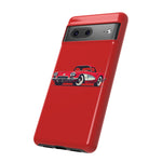 Red Classic Corvette C1 Illustration phone case | Retro Car Tough Case