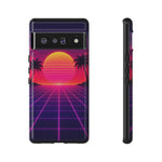 Classic Grid Sunset Vaporwave Art Tough Phone Case