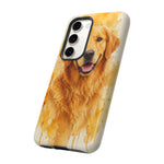 Golden Retriever Watercolor Art Tough Phone Case - Dog Portrait