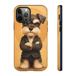 Schnauzer Mustache Boss Phone Case Funny Dog Lover Gift