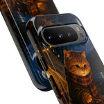 Campfire Cat Phone Case, Marshmallow Night Painterly Cover