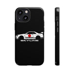 R34 Skyline Japanese Flag Race Car Phone Case | JDM GT-R Tough Cover