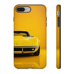 Yellow Corvette Phone Case, C3 Stingray Classic Sports Cover, Gift