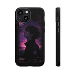 Melancholy Data Poster Phone Case, Glitch Anime Sky Tough Cover