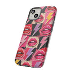Pop Art Lips and Lightning Bolt Phone Case