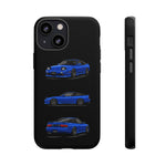 Blue 180SX JDM Sports Car Phone Case Tough Multi View