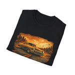 1957 Bel Air Vintage Road Scene Classic Car T-Shirt Tri-Five Fan Gift