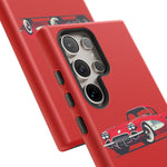 Red Classic Corvette C1 Illustration phone case | Retro Car Tough Case
