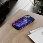 Neon Koi Reflection Vaporwave phone case | Tough Cover