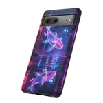 Neon Koi Reflection Vaporwave phone case | Tough Cover