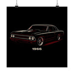 1966 Chevy Chevelle Poster Wall Art Print Classic Muscle Car Garage Decor Gift