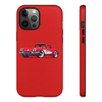 Red Classic Corvette C1 Illustration phone case | Retro Car Tough Case