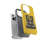 1969 Camaro Z28 Yellow Front View Muscle Car Tough Phone Case