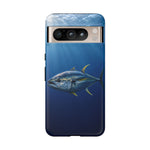 Yellowfin Tuna Phone Case, Deep Blue Water Tough Cover, Gift