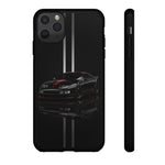 300ZX Phone Case, Black 90 JDM Sports Car Red Stripe Studio Cover