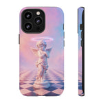 Praying Cherub Statue halo Vaporwave Aesthetic phone case