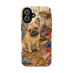 Guilty French Bulldog Phone Case, Confetti Watercolor Cover