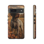 German Wirehaired Pointer Autumn Art Tough Phone Case