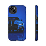 Blue Mustang Art Phone Case, GT500 American Muscle Car Tough Cover for Men