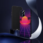 Classic Grid Sunset Vaporwave Art Tough Phone Case