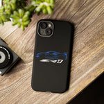 Blue C8 ZR1 Phone Case for Supercar Enthusiasts