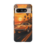 Orange Corvette C3 Stingray Sunset Palms Phone Case