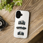 1966 Cobra Blue White Stripe Roadster Tough Phone Case Cover