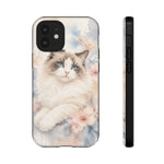 Ragdoll Cat Blue Eyes Soft Watercolor Art Tough Phone Case