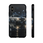 GT350 Phone Case White, Rainy Track Night Classic Racer Tough Cover