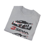 2019 McLaren Senna Sports Car Tee — Triple View Racing Graphic T-Shirt