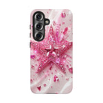 Pink Glitter Star Tough Case | Sparkle Phone Case