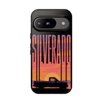 Silverado sunset truck Phone Case | Retro pickup silhouette