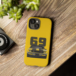 1969 Camaro Z28 Yellow Front View Muscle Car Tough Phone Case