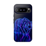 Neon Blue Tiger phone case | tough protective cover