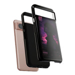 Melancholy Data Poster Phone Case, Glitch Anime Sky Tough Cover