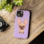 French Bulldog Bat Ears Kawaii Pet Dog Art Tough Phone Case