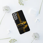 AAR Cuda Phone Case, Yellow 70 Muscle Car Stripe Studio Cover
