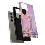Praying Cherub Statue halo Vaporwave Aesthetic phone case