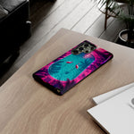 Neon Flamingo Pool Vaporwave Art Tough Phone Case