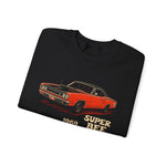 1969 Super Bee Classic Muscle Car Red Black Mopar Crewneck Sweatshirt