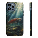 Salmon River Fishing Phone Case, Sunlit Current Cover