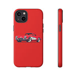 Red Classic Corvette C1 Illustration phone case | Retro Car Tough Case