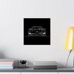 C5 Corvette Front View Poster 1997-2004 Classic Chevy Wall Art