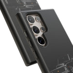 Black Classic C10 Truck Phone Case | Vintage Pickup Reflection, Minimal Auto Design