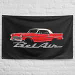 1955 Bel Air Convertible Wall Flag Banner 34x56 Classic Car Garage Decor