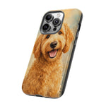 Goldendoodle Fluffy Curls Portrait Art Tough Phone Case